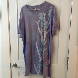 Hanes Purple Floral Swim Coverup